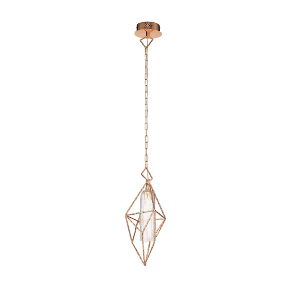 Eurofase Verdino Transitional LED Pendant, 1-Light, 400 Lumens, Clear/Rose Gold 33757-018 - main